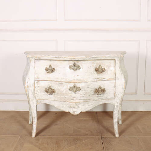 French Painted Two Drawer Commode