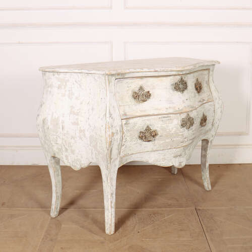 French Painted Two Drawer Commode