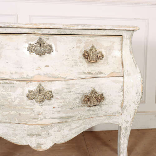 French Painted Two Drawer Commode