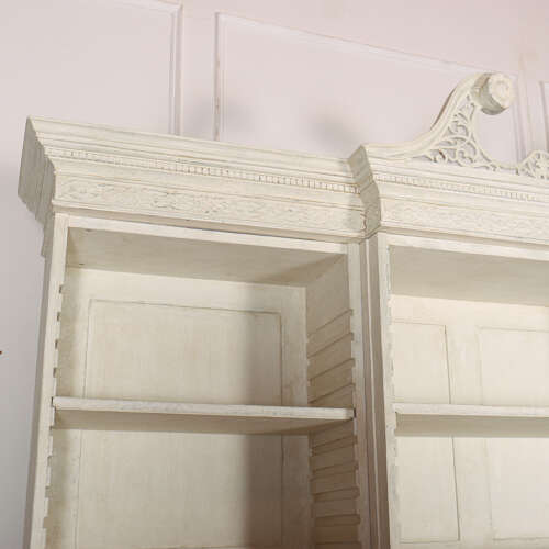 English Breakfront Library Bookcase