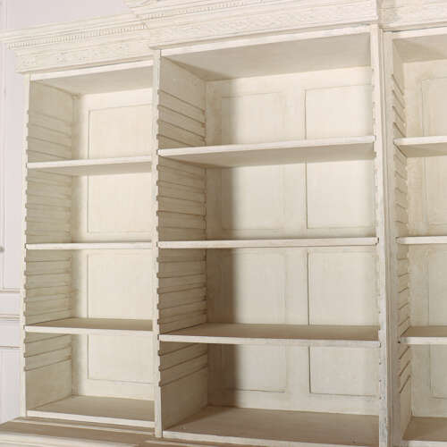 English Breakfront Library Bookcase