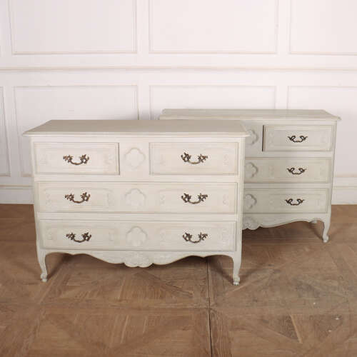 Pair of French Painted Commodes