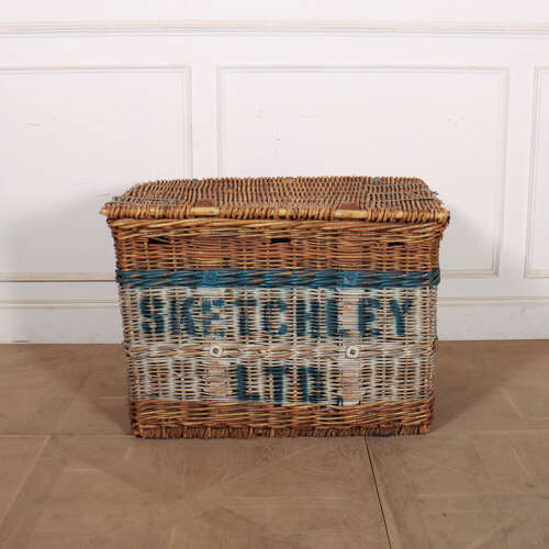English Wicker Log Basket