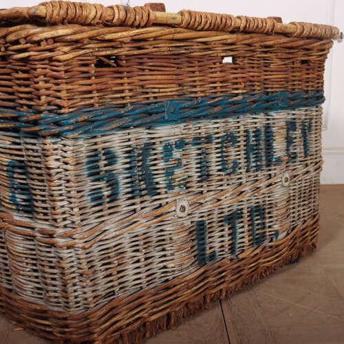 English Wicker Log Basket