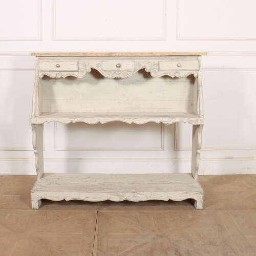 Swiss Carved Painted Pine Serving Counter