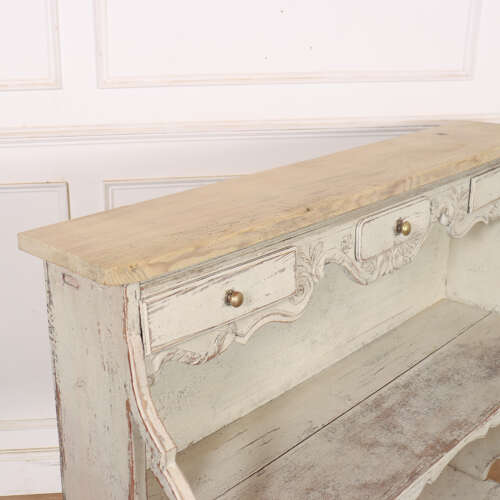 Swiss Carved Painted Pine Serving Counter