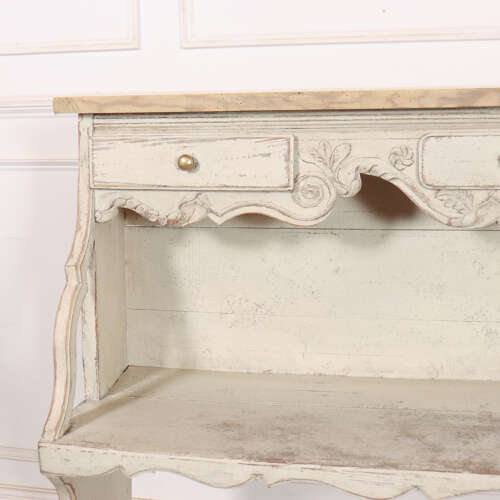 Swiss Carved Painted Pine Serving Counter