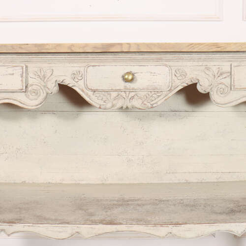 Swiss Carved Painted Pine Serving Counter