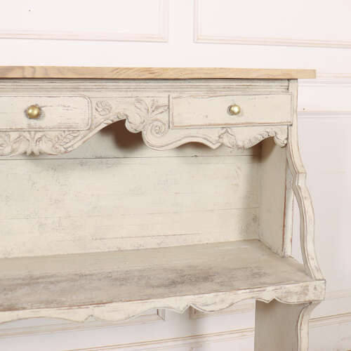 Swiss Carved Painted Pine Serving Counter