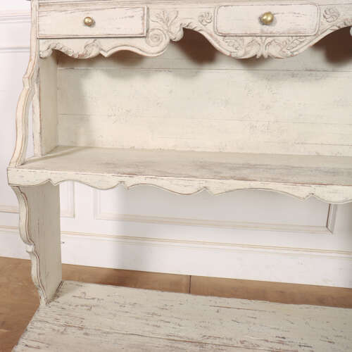 Swiss Carved Painted Pine Serving Counter
