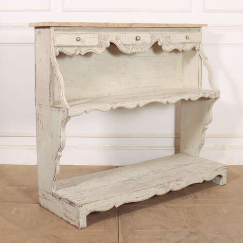 Swiss Carved Painted Pine Serving Counter
