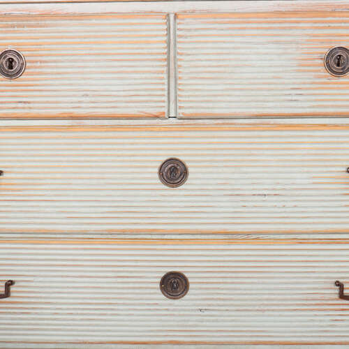 Swedish Fluted Drawer Fronts Commode