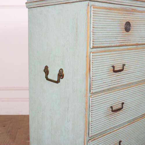 Swedish Fluted Drawer Fronts Commode