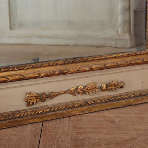 French Original Painted Trumeau Mirror