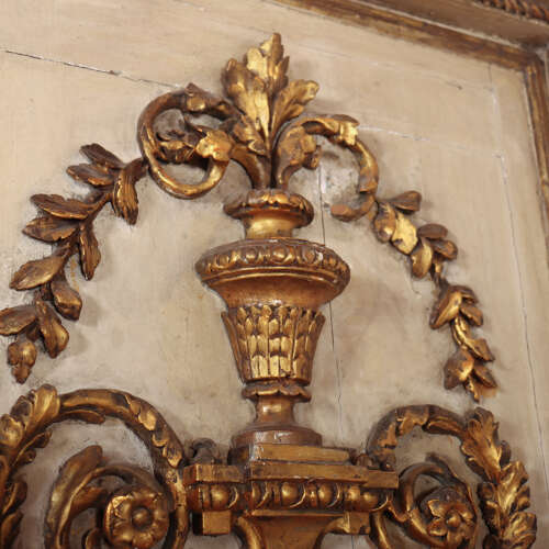 French Original Painted Trumeau Mirror