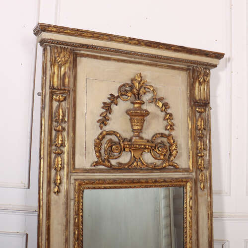 French Original Painted Trumeau Mirror