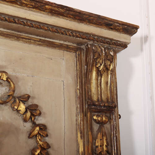 French Original Painted Trumeau Mirror