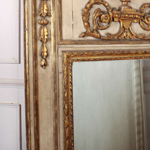 French Original Painted Trumeau Mirror