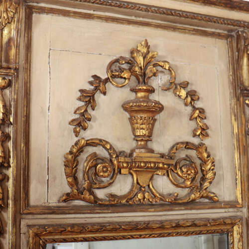 French Original Painted Trumeau Mirror