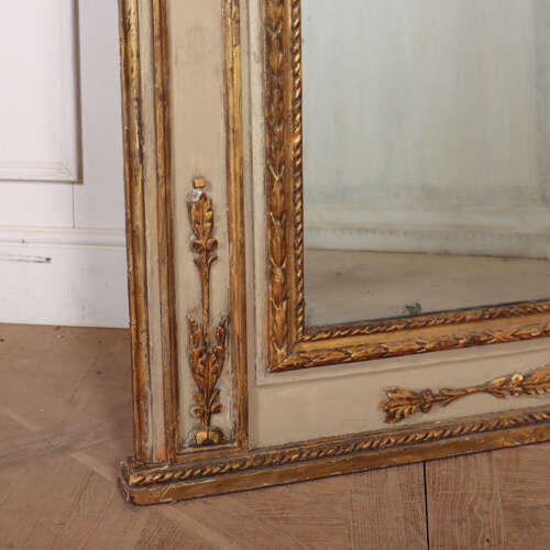 French Original Painted Trumeau Mirror