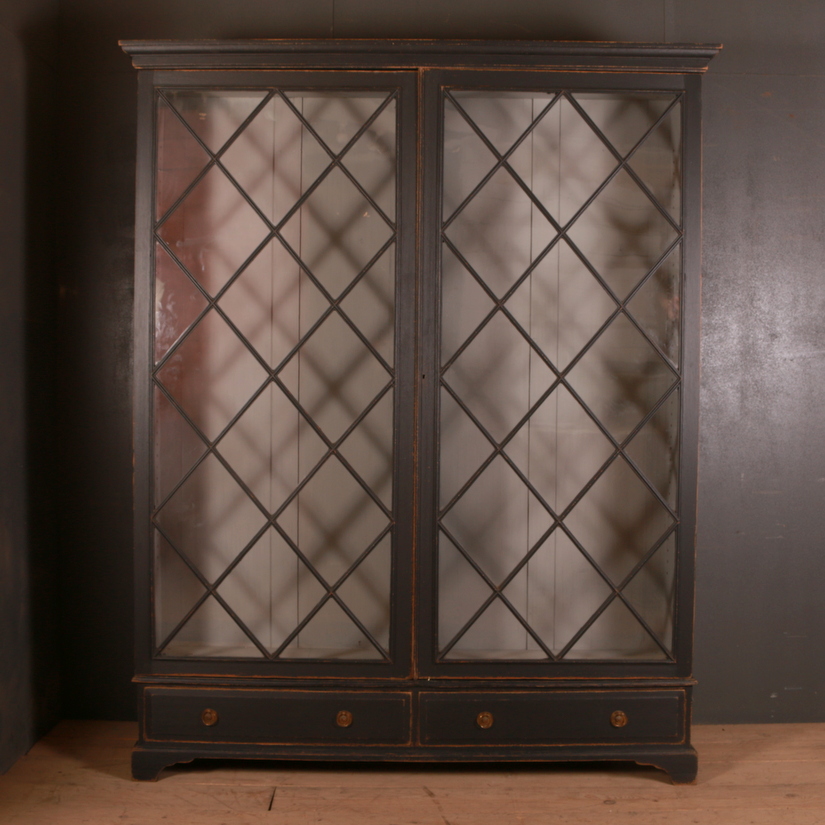 Antique Library Bookcase, Bookcase With Glass Doors Uk