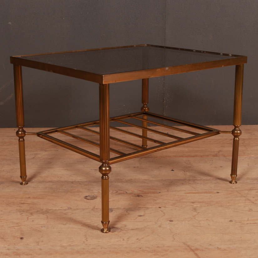 French Brass Lamp Table